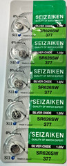 377 SEIKO/SEIZAIKEN 5PACK SILVER OX. 1.55V SR626SW (GREAT EXP 2032) FREE SHIP