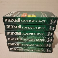 6 Maxwell 120 VHS Tapes Standard Grade ~ Lot Of New, Unsealed Up To 8 Hours Ea