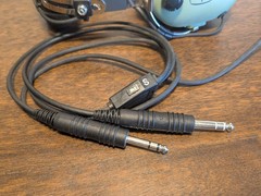 David Clark H10-13S Dual GA Plugs Black/Green Pilot Headsets Straight Cable
