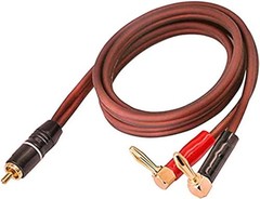 Banana Plug to RCA Speaker Cable,Speaker Wire RCA Male to Banana Plugs(2banan…