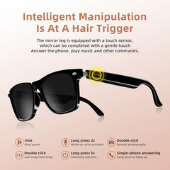 Smart Sunglasses, 5.3 Bluetooth Audio Glasses for Men Women, Remote Photography