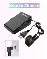 Foot Pedal and Power Cord for Singer Fashion Mate 252, Fashion Mate 362, HD110C