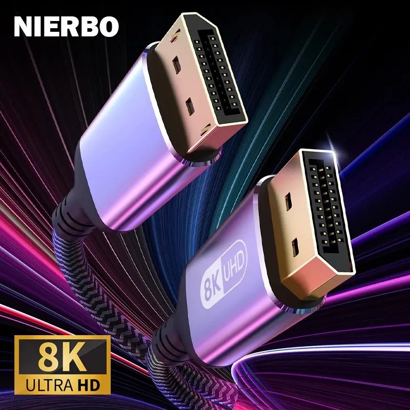 DisplayPort Cable 8K DP 1.4Cable 8K@60Hz 4K@144Hz Braided High Speed Display