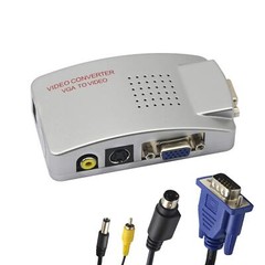 VGA to RCA AdapterComposite VGA to VIDEOS-VIDEO Converterfor HDTV Monitors La…