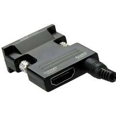 HDMI Female to VGA Male Converter with Audio Adapter Support 1080P Signal Output