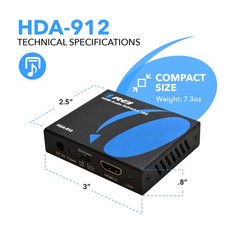 4K HDMI 2.0 Audio Converter Extractor – SPDIF, 3.5mm, HDCP 2.2, HDR, Dolby Vi…