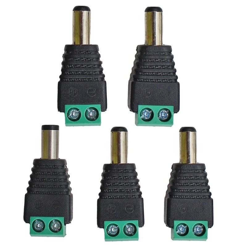 5Pairs DC 12V 5.5×2.1mm Male Female Power Connector Plug Adapter CCTV LED Strip