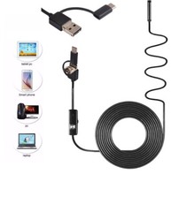 USB Endoscope 6LED Waterproof Snake Inspection Camera For Mac OS Android Windows