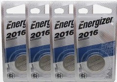 Energizer 2016 3V Lithium Button Cell Battery 4 Count Brand New Exp 2030