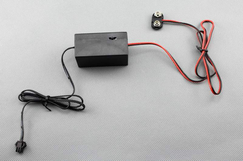 9V battery inverter for 1M 5M 10M 20M EL wire / strip / tape / panel