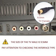1pc 18cm TV Male Plug to 3 x RCA (Red+Yellow+White) Female Jack Adapter Cable US