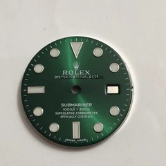 1PC NEW 3135mm Watch black green water ghost dial for 2836 2824 3135 movement