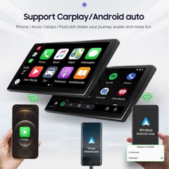 Android 15 Carplay Double 2DIN Rotatable 10.1″ Touch Screen Car Stereo Radio GPS
