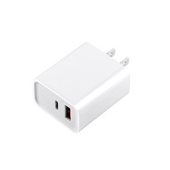 USB C + USB A Wall Charger Fast Charging, 3A/5V 18W USB-C USB-A Power Adapter
