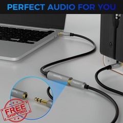 Togconn 6 Feet 3.5mm Male to 6.35mm Female Cable Adapter