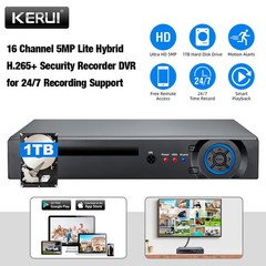 16 Channel Light Use Video DVR Preinstalled 1TB Hard Disk HDMI High Definition