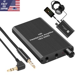 16-300Ω Mini HiFi Headphone Amplifier Portable Earphone AMP w/ 3.5mm Audio Cable