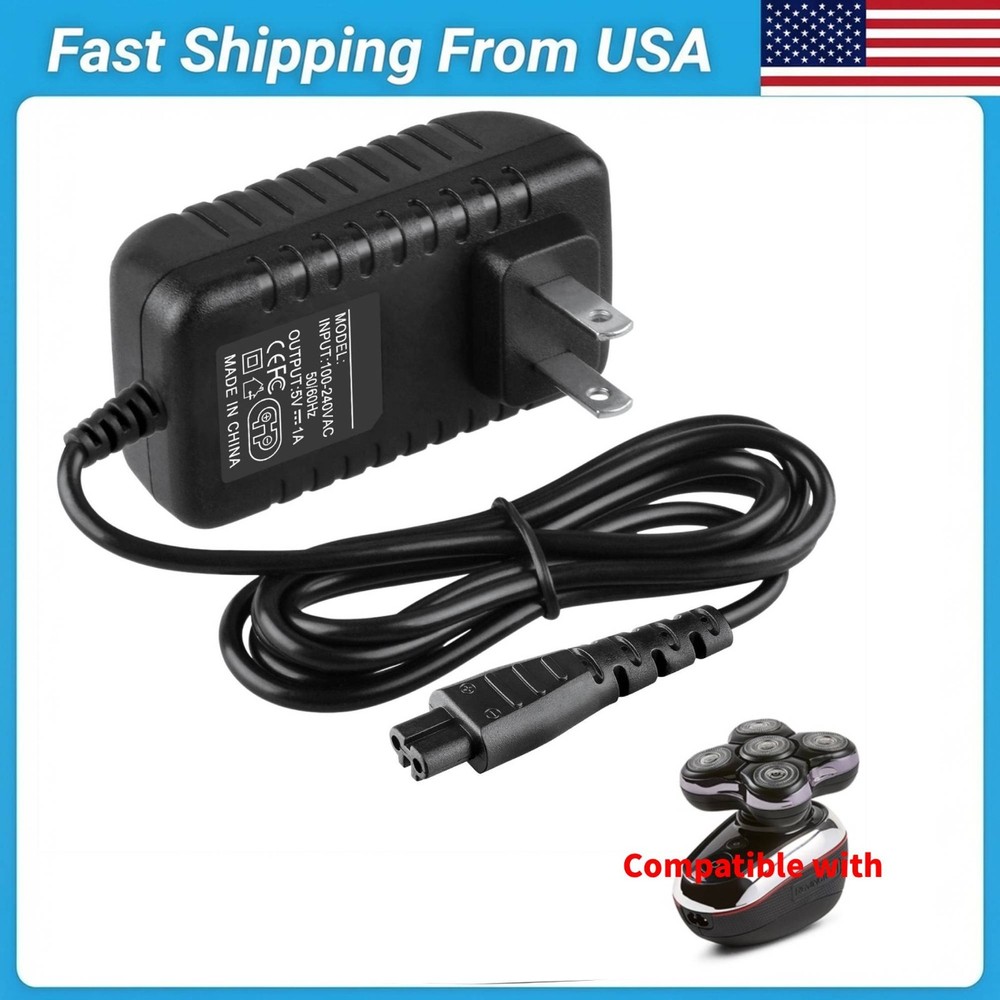 5V Charger For Remington XR7120 XR1770-1TV Razor and Wet/Dry Bald Head Shaver