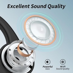 Lightweight Bone Conduction Headphones with Mic – 10 Hours Playtime & Waterproof