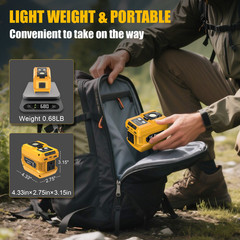 Azocek 220W Power Inverter Compatible with Dewalt 20V Battery ，DC 20V to 110V AC