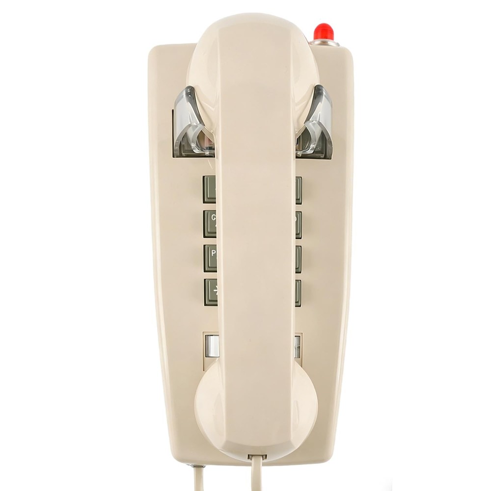 HTMengt Traditional Wall Phone Metal Bell,Classic 2554 Wall Telephone (Hearin…