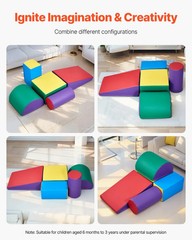 Climbing Toys, 5-Piece Set, Foam Climbing Toys for Toddlers 6 Months to 3 Years