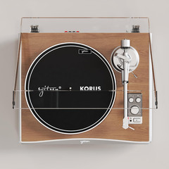 KORUS Bluetooth Record Player with External Speakers & Adjustable Counterweight
