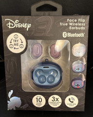 Disney STITCH Face Flip True Wireless Earbuds, up to 10 hours of battery life