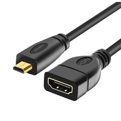 2 Pack Micro HDMI Type D Male To HDMI A Female Cable Adapter Converter Connector
