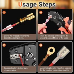 Spade Connector Crimping Kit, 28 Types Wire Connector Kit Wire Crimper AWG