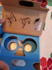 Google Fiber Cardboard Virtual Reality VR Viewer 3D Glasses Mobile for Phone