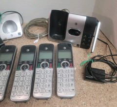 AT&T CL82414 – 4-Handset Cordless Phone Landline Answering Machine Home System