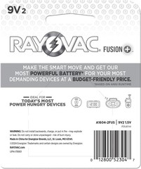 Fusion 9V Alkaline Batteries 2 Pack – Powering High-Drain Devices Efficiently