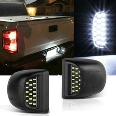 2x Bright White LED Tag License Plate Light Rear For 99-13 Chevy Silverado 1500