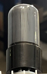 (1) 6K6GT SYLVANIA USA, PAINTED GREY GLASS. TESTED STRONG.