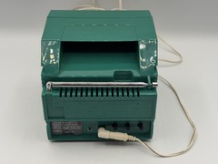 Vintage 80s Alaron Teal Pink Yellow Mini 4.5” Screen B/W TV Television WORKS!