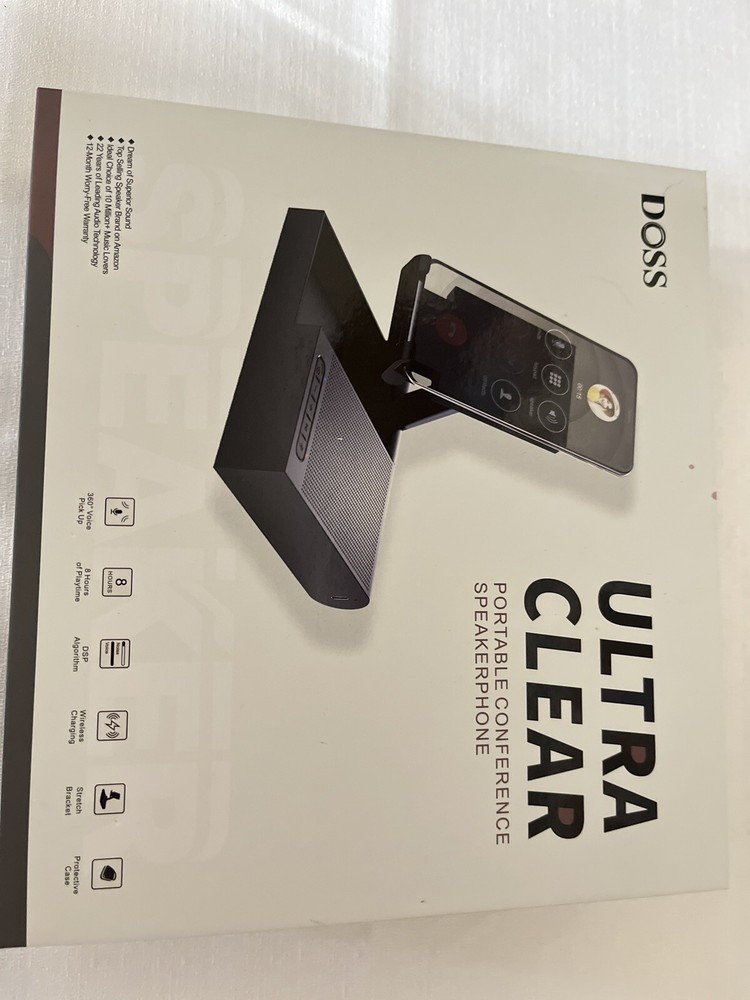 DOSS Ultra Clear FreeTalk Portable Conference Speakerphone Wireless, Bluetooth..