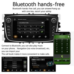 7in 2 Din Touch Screen Android 9.0 Car Radio GPS MP5 Player For Ford Focus SMax