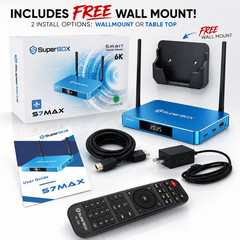 🔥SUPERBOX S7 MAX WITH 💥FREE WALL MOUNT! 💥FREE 2ND DAY AIR SHIPPING! ✈️
