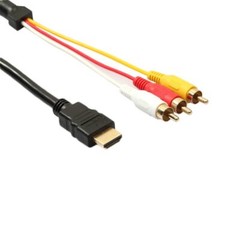 5FT HDMI Male To 3 RCA Video Audio AV Transmitter Adapter Cable HDTV 1080 Lot
