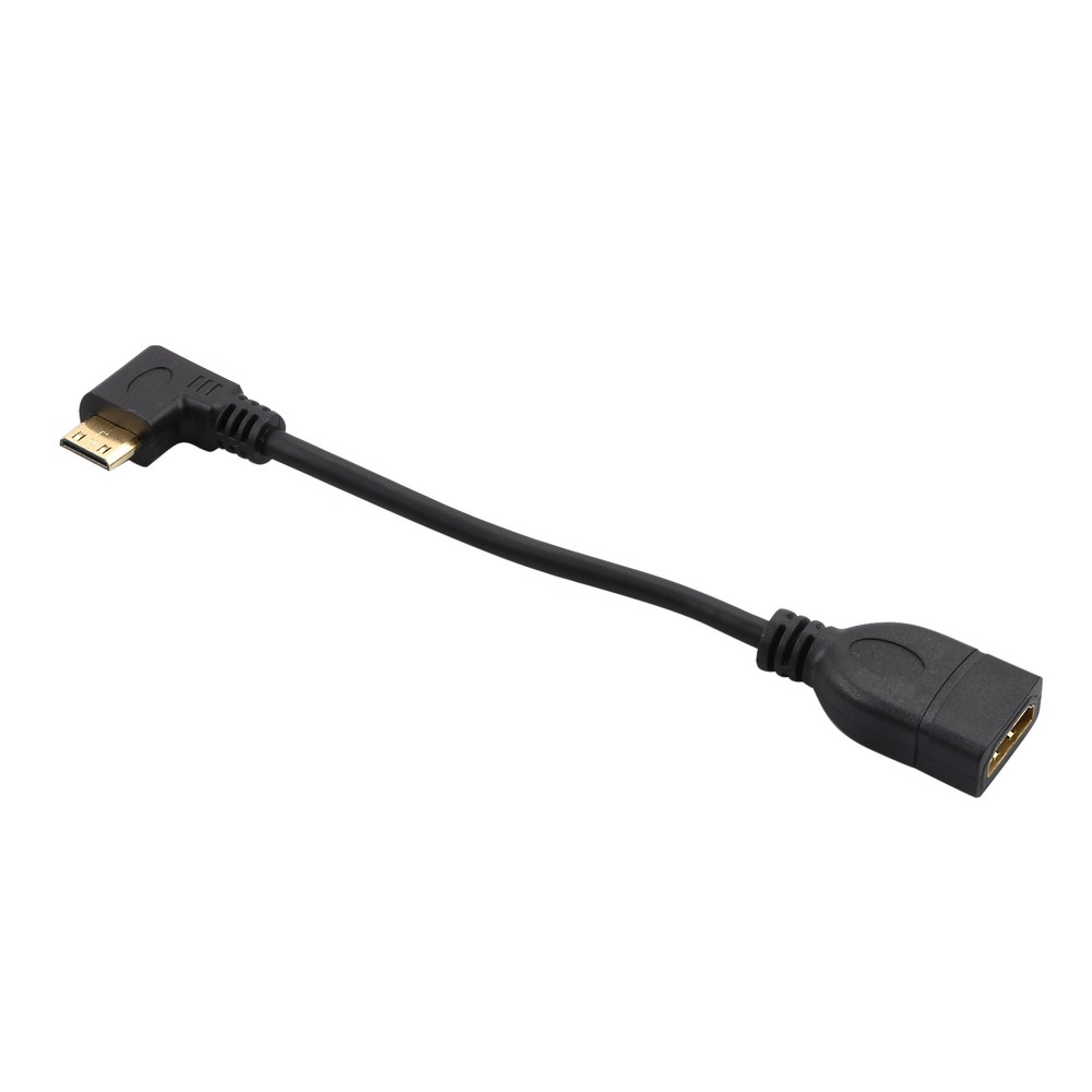 Mini HDMI Male to HDMI Female Cable 90 Degree 0.15M 1080P Full HD Lossless