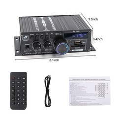 800W 2 Channel Bluetooth Mini HIFI Power Amplifier Audio Stereo Amp Home Car FM