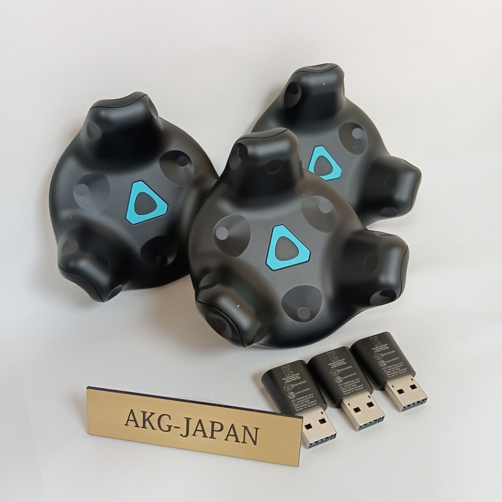 HTC VIVE Tracker 2.0 (2018 Model) x3 Set w/Cable USB Working Japan Used