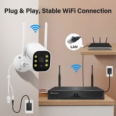 5MP Wireless Security Camera Outdoor IP Network Night Vision for J-series IP66