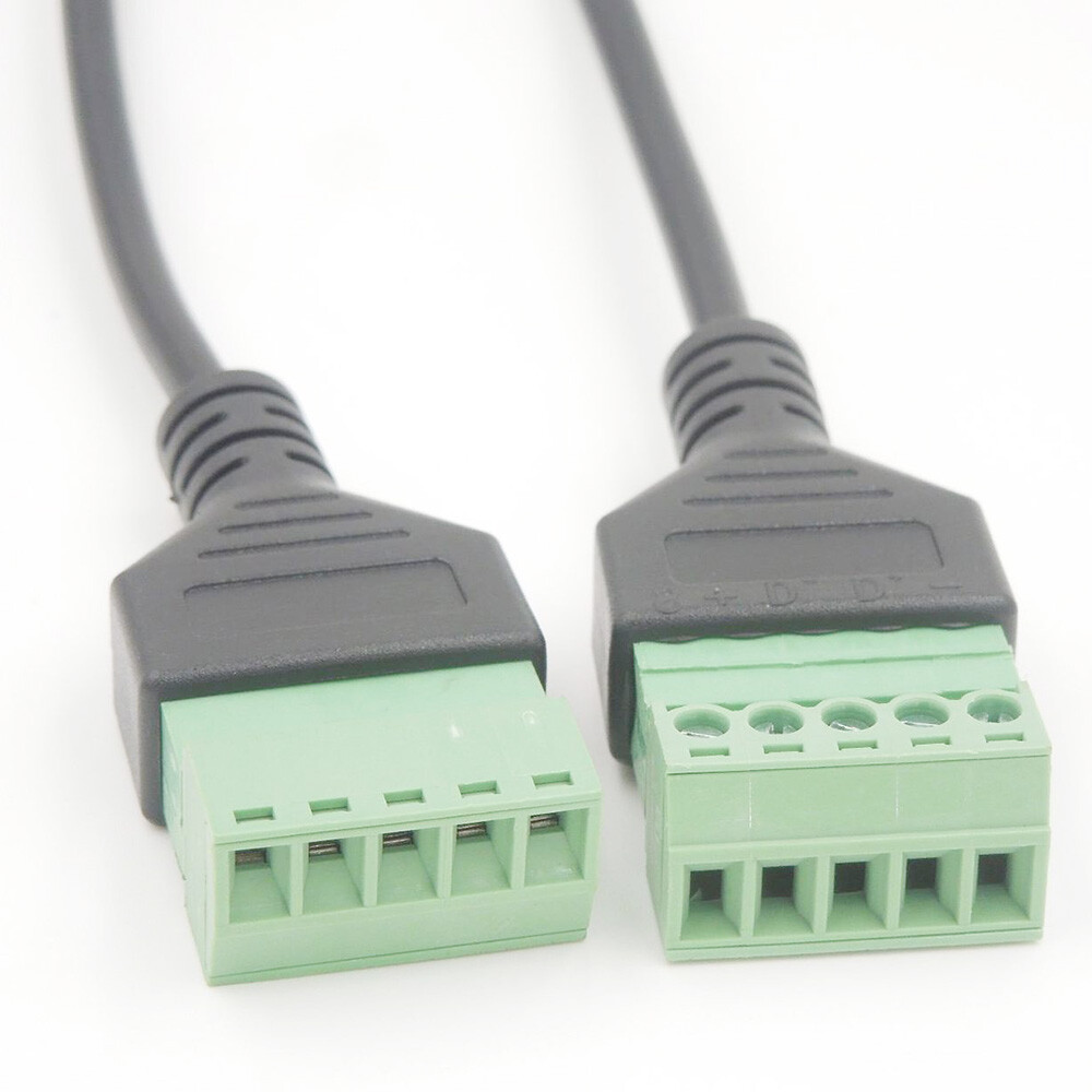 5 Pin Screw Terminal Female to 5 Pole Terminal Female Headphone Connection Cable
