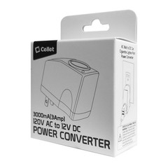 Compact Power Converter, 120V AC to 12 V DC (3000mA) Female Power Converter.