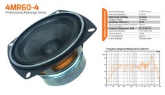 2x PRV Audio 4MR60-4 Midrange Loudspeakers Car Audio Speakers 4″ 4 Ohm 120Watts