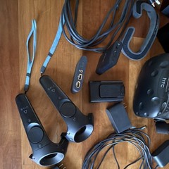 HTC Vive VR Headset Kit w/ 2 Controllers & 2 Base Stations, Black