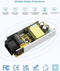 5V 8A Power Supply Adapter with 5.5mm x 2.5mm DC Plug for LED Lights
