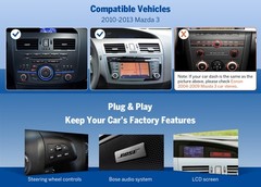 For 2010-2013 Mazda3 M3BLX7S 6+64G Android 14 Radio Car Stereo GPS CarPlay Video